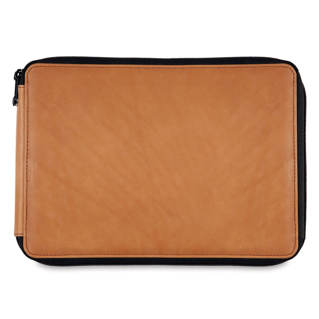 Speedball Classic Leather Pencil Case - Saddle Brown, for 120 Pencils